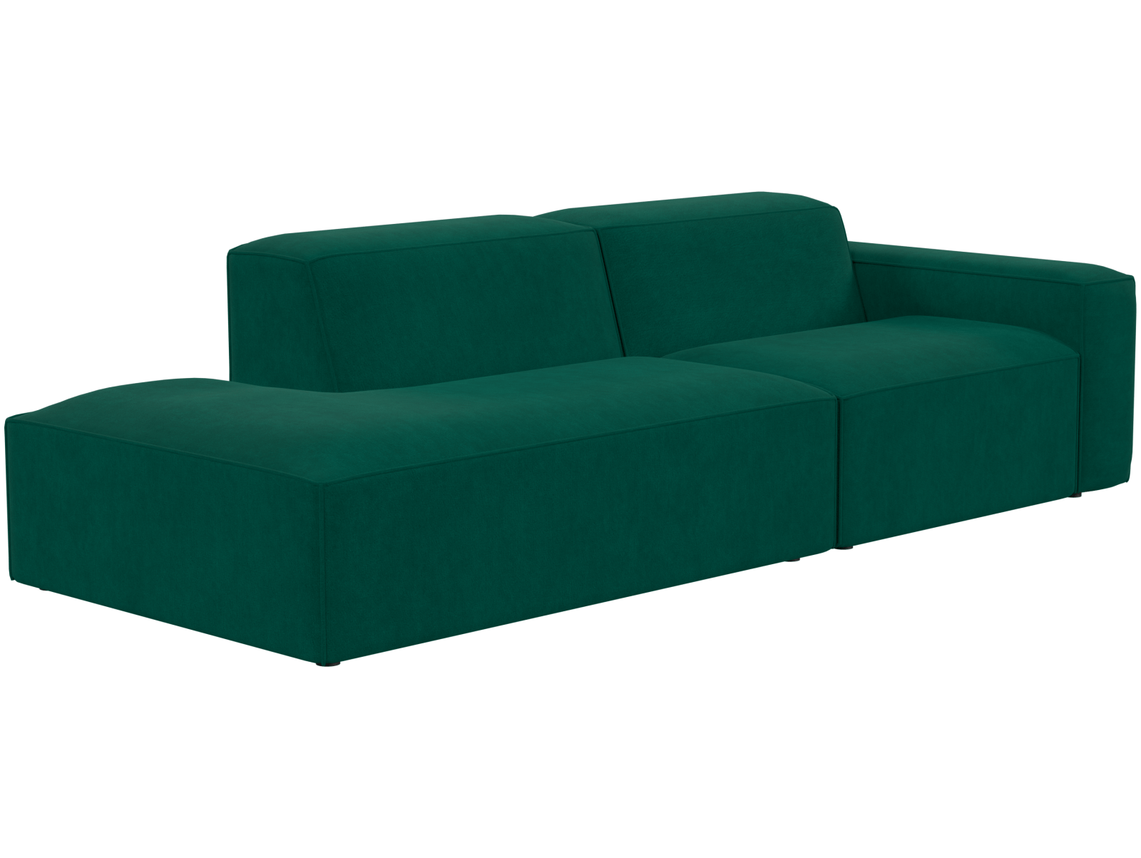 Двухместный диван Бауэн белый, вид полубоком