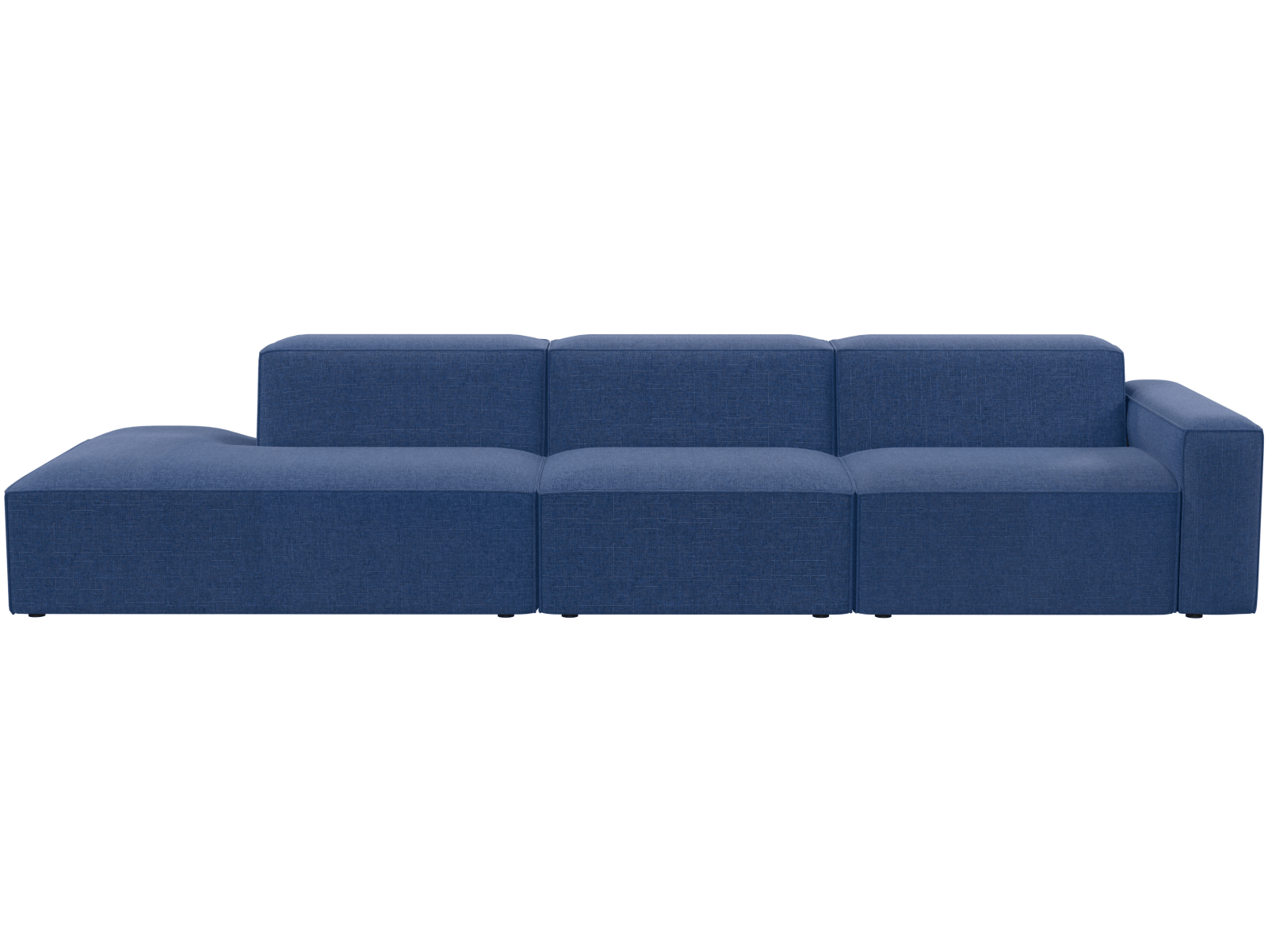 Трехместный диван Бауэн белый, вид спереди