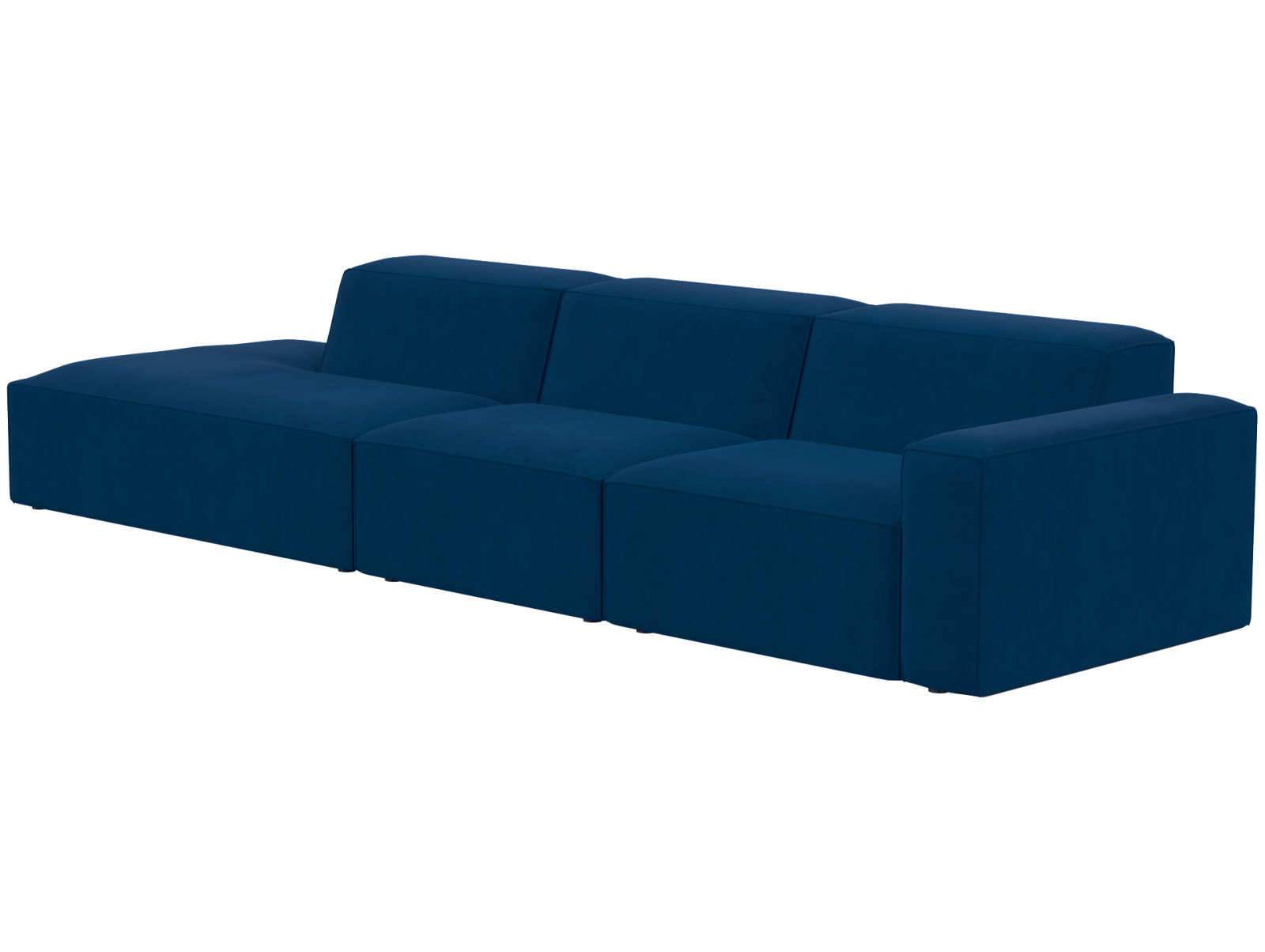 Трехместный диван Бауэн белый, вид полубоком