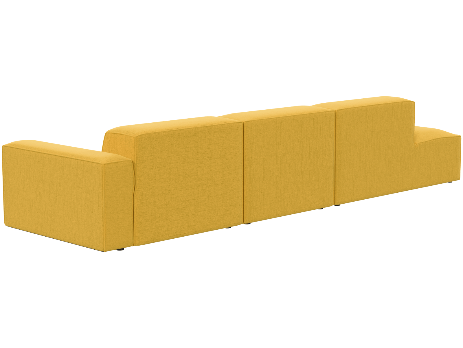 Трехместный диван Бауэн белый, вид сзади