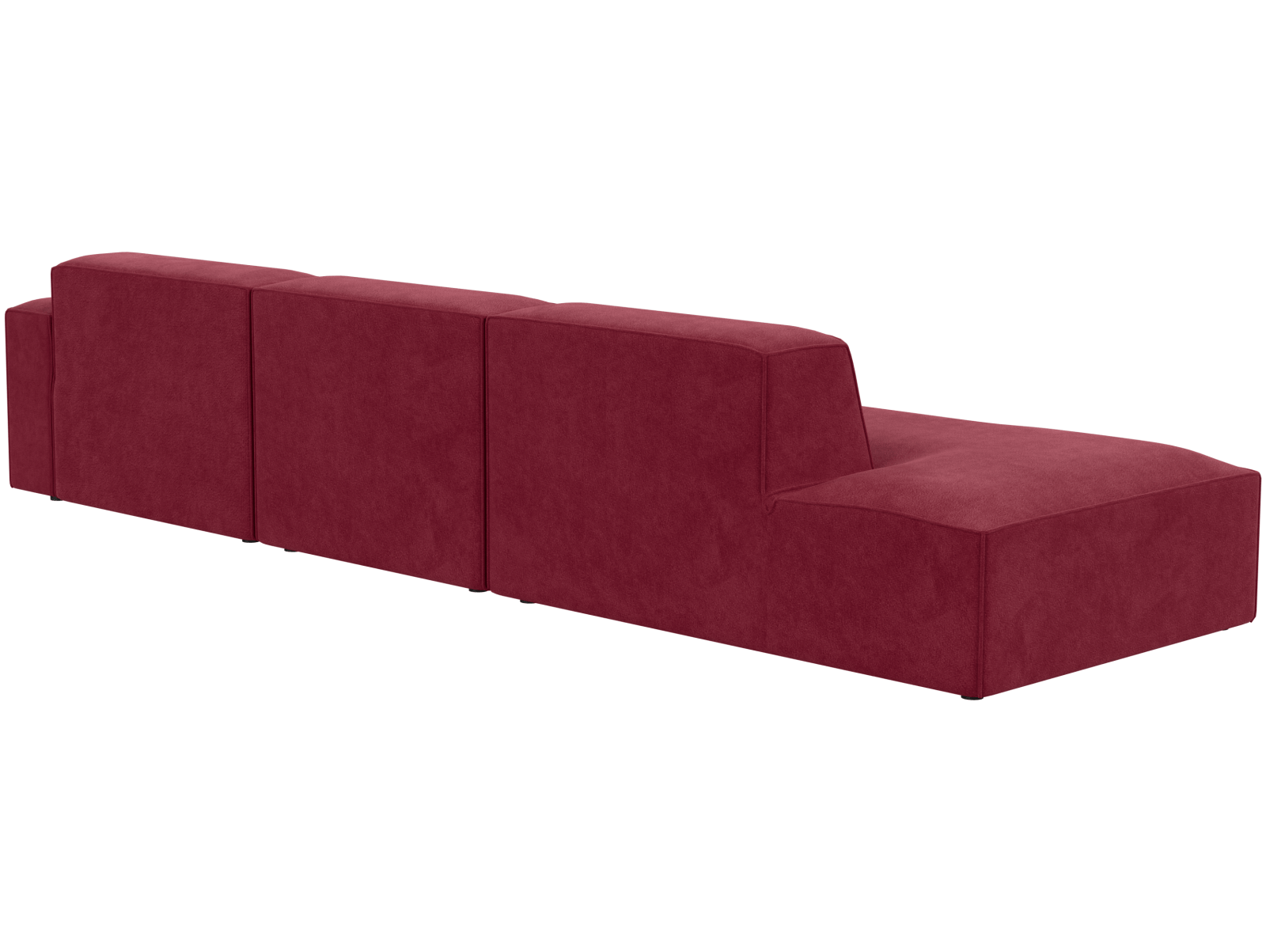 Трехместный диван Бауэн белый, вид сбоку