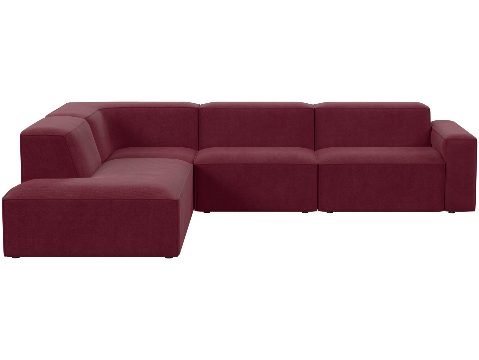 Кресло модуль Портулак серое, вид спереди