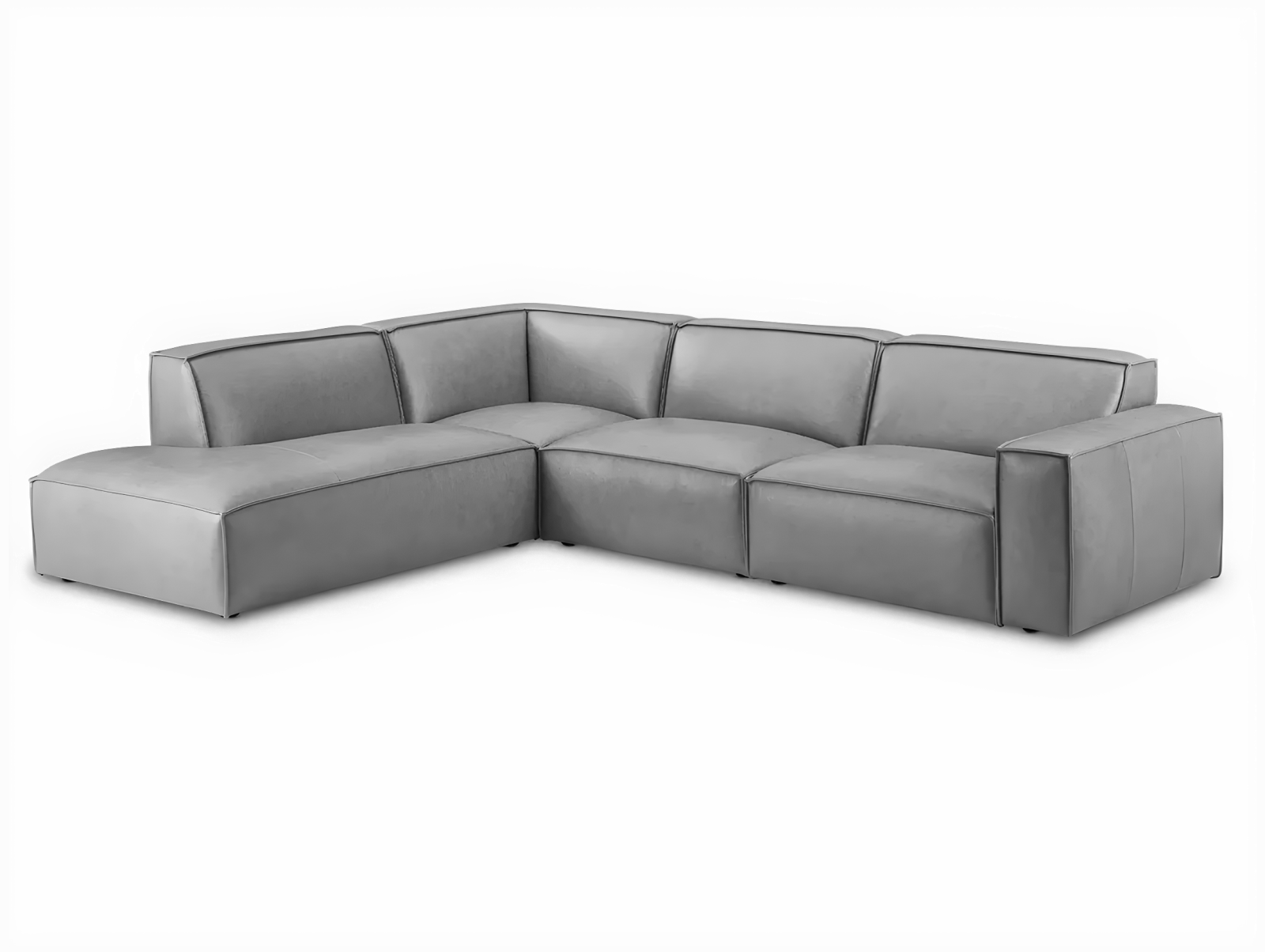 Кресло модуль Портулак серое, вид сзади