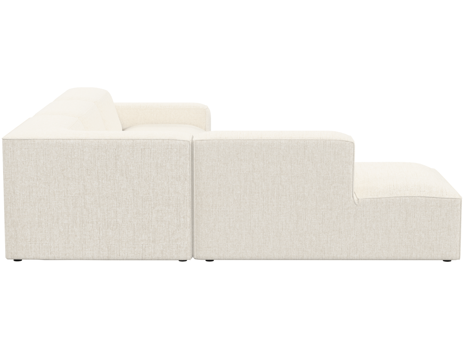 Кресло модуль Портулак серое, вид сзади