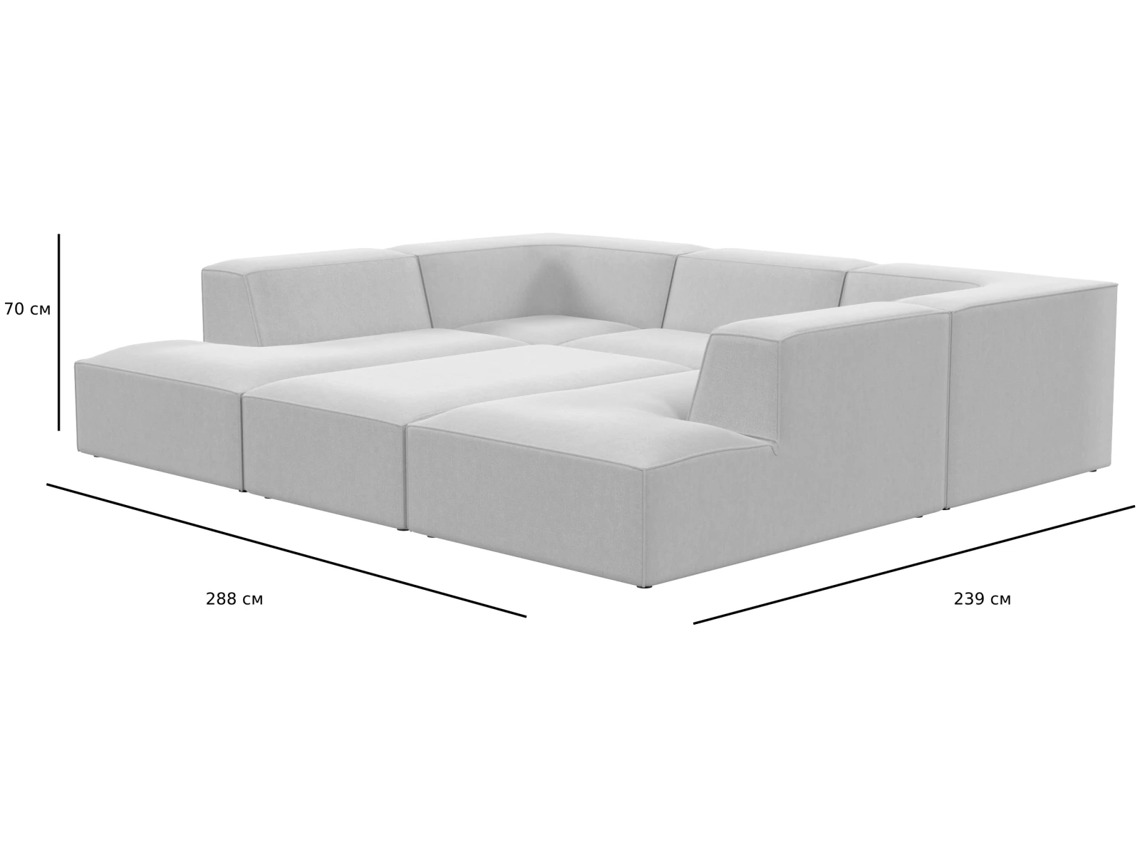 Габаритные размеры кресла модуль Портулак