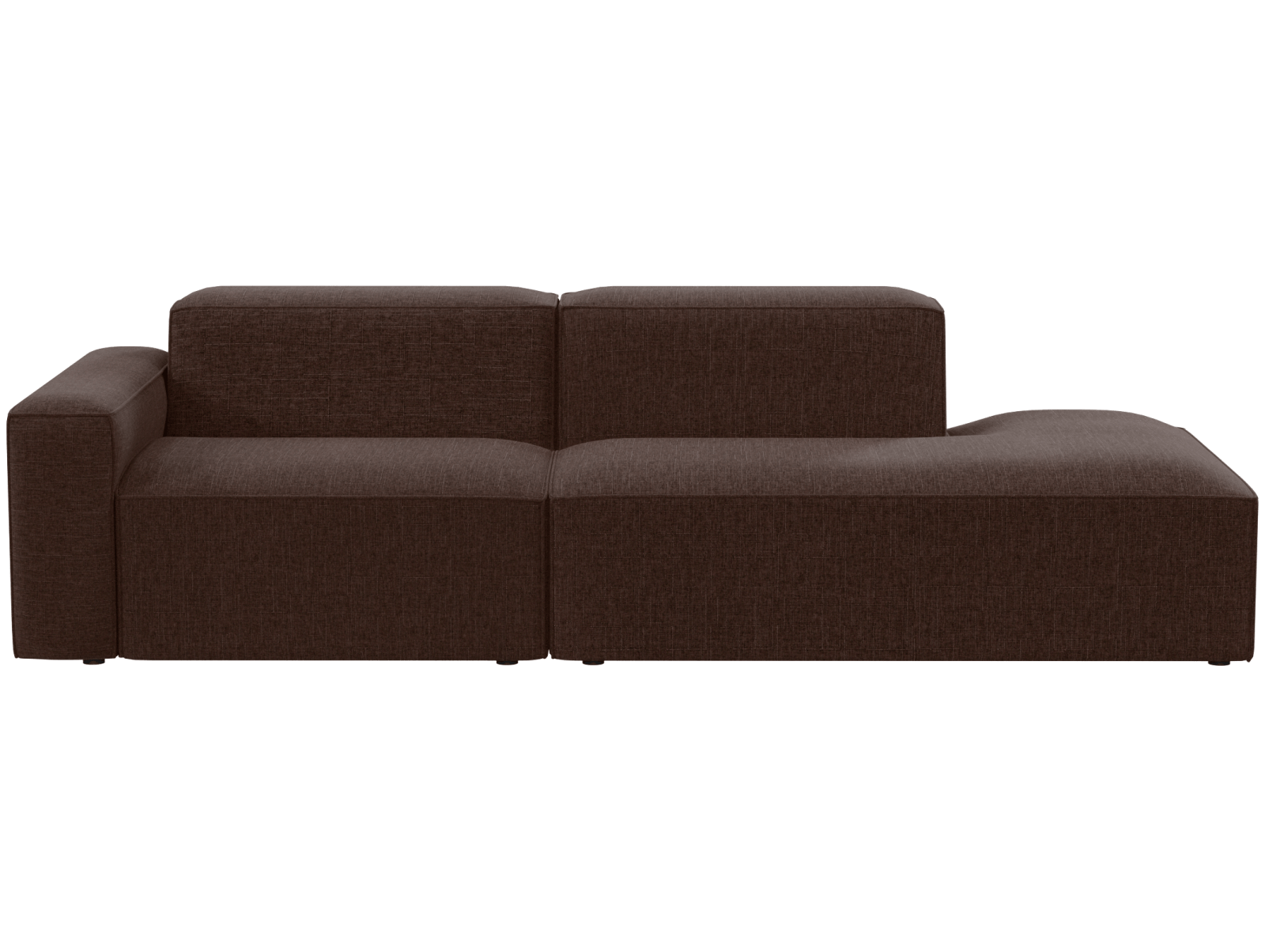 Двухместный диван Бауэн белый, вид спереди