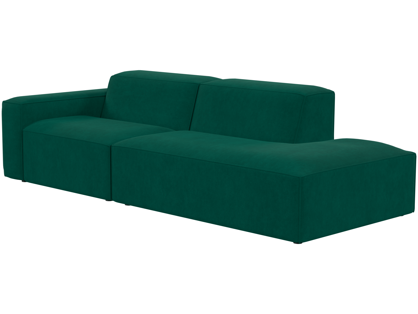 Двухместный диван Бауэн белый, вид полубоком