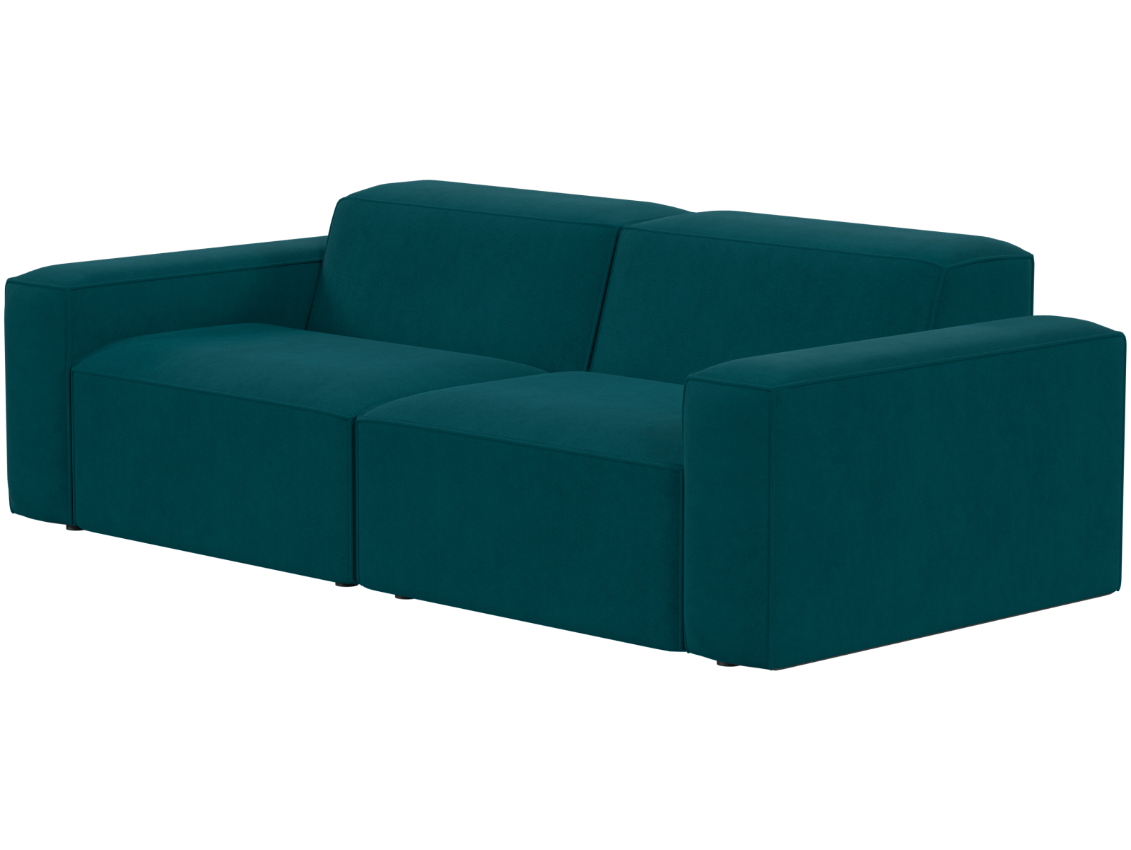 Двухместный диван Бауэн серое, вид полубоком