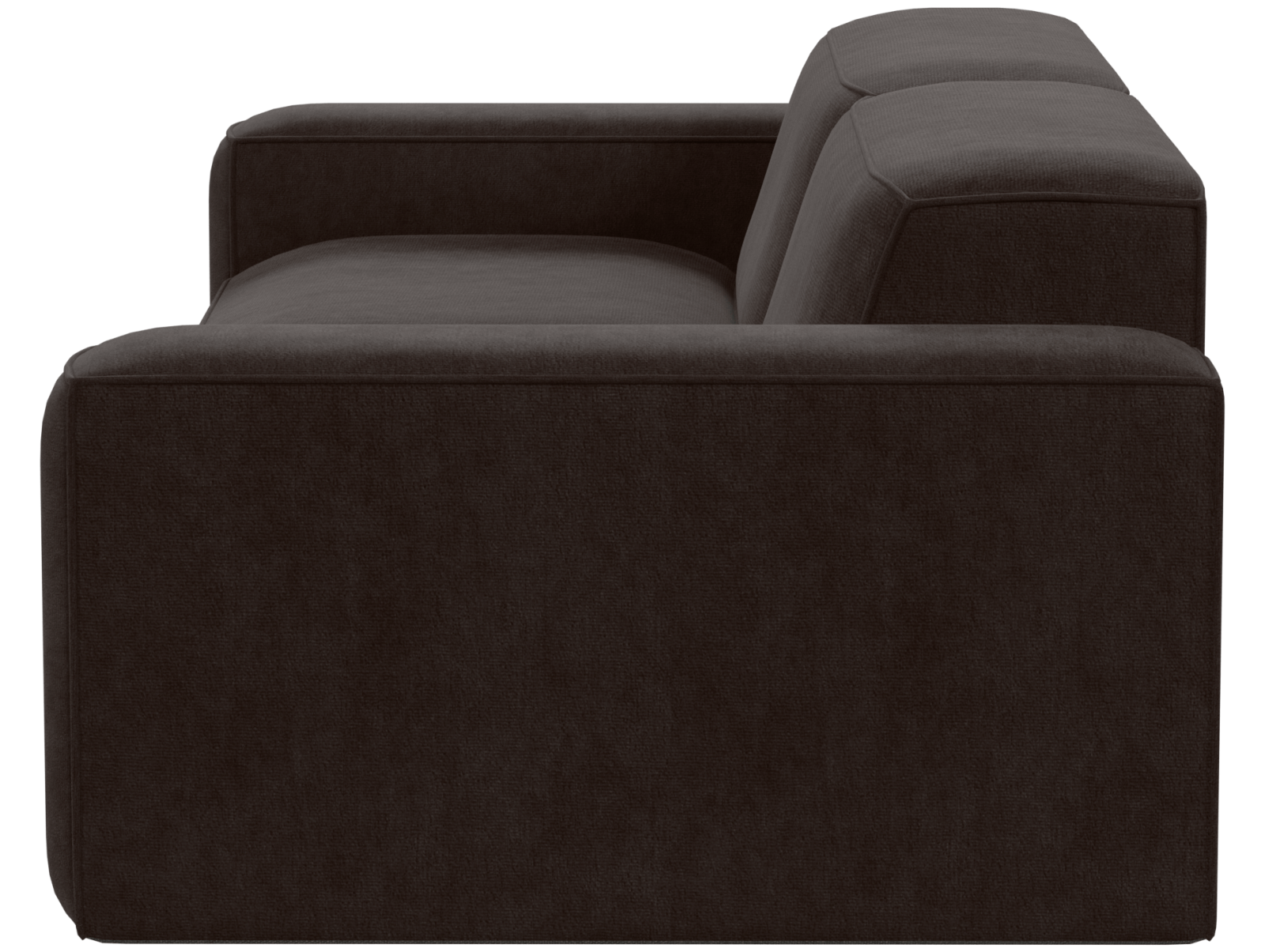 Двухместный диван Бауэн серое, вид боком