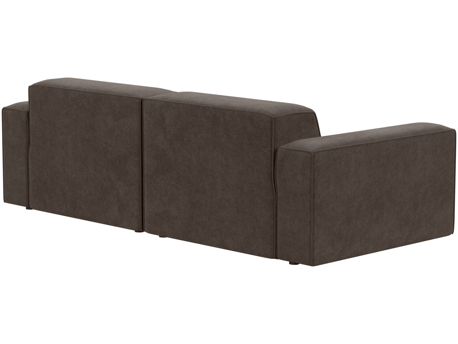 Двухместный диван Бауэн серое, вид сзади