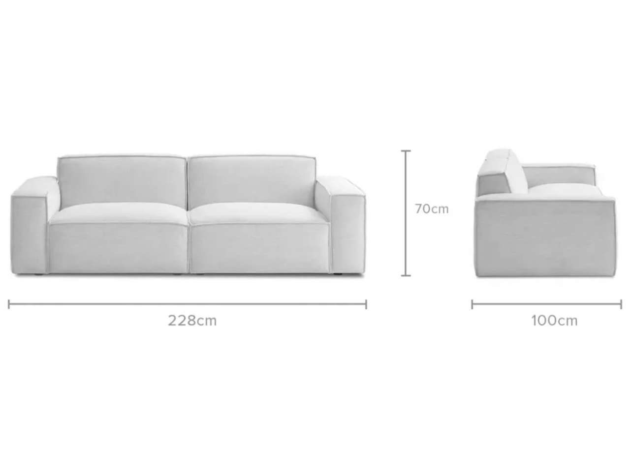 Габаритные размеры кресла модуль Портулак