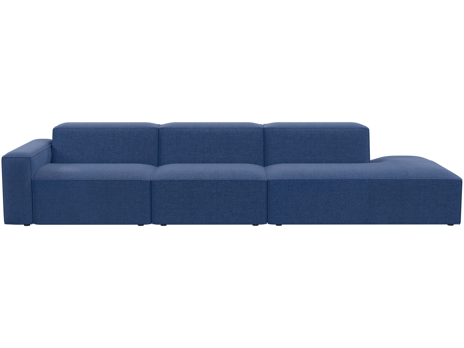 Трехместный диван Бауэн белый, вид спереди