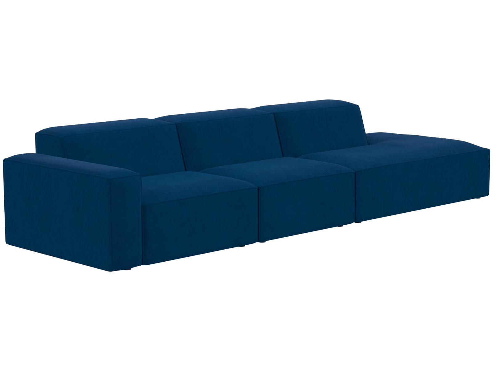 Трехместный диван Бауэн белый, вид полубоком