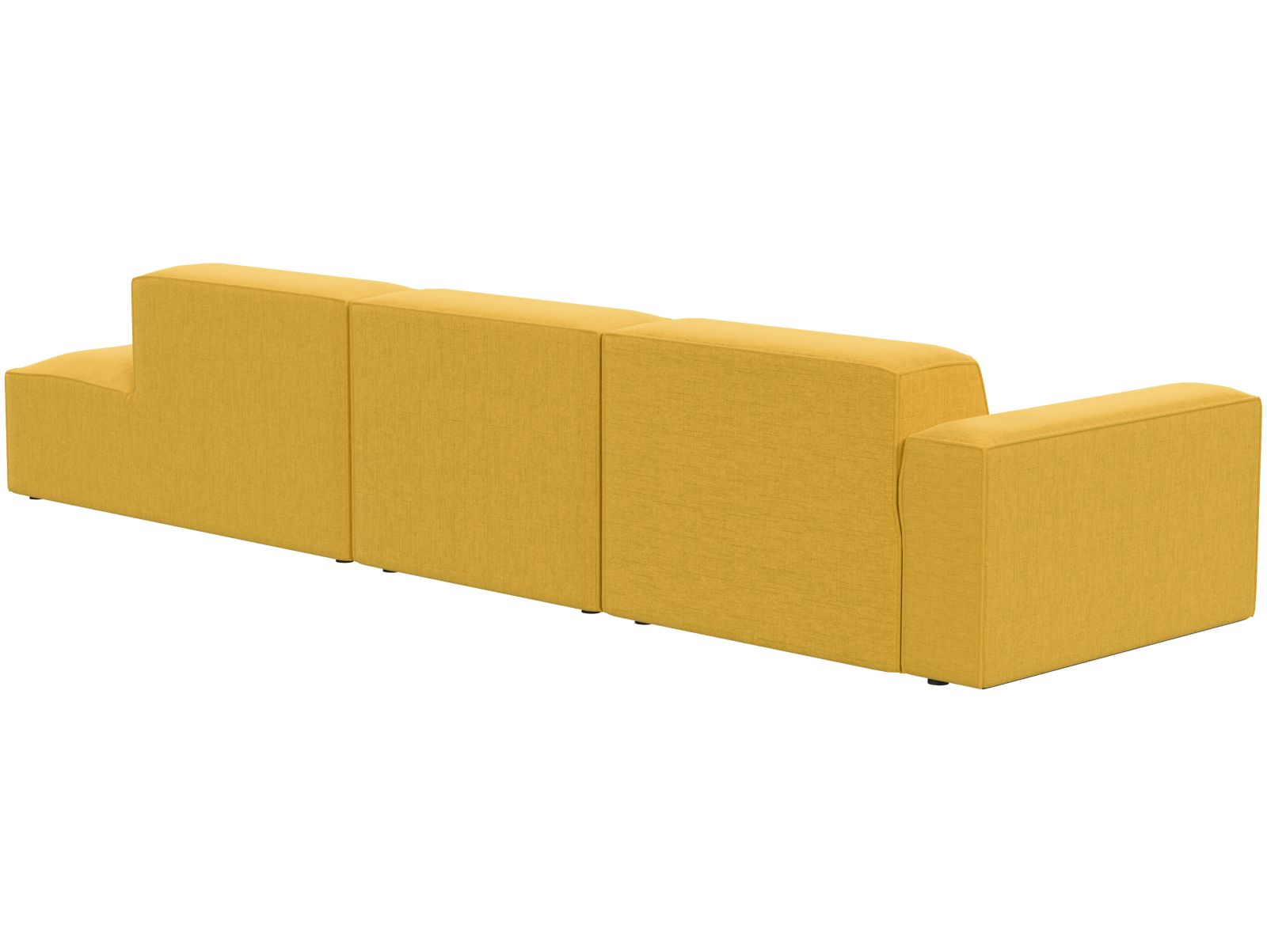 Трехместный диван Бауэн белый, вид сзади