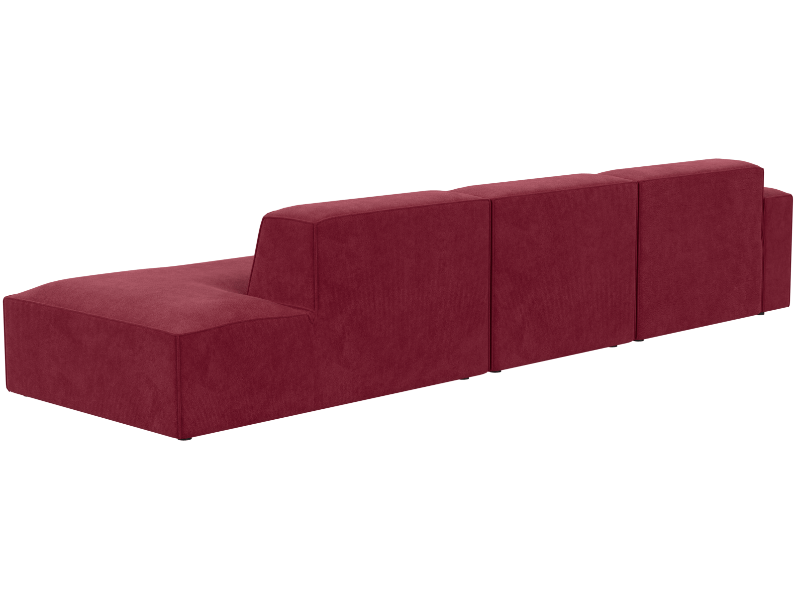 Трехместный диван Бауэн белый, вид сбоку