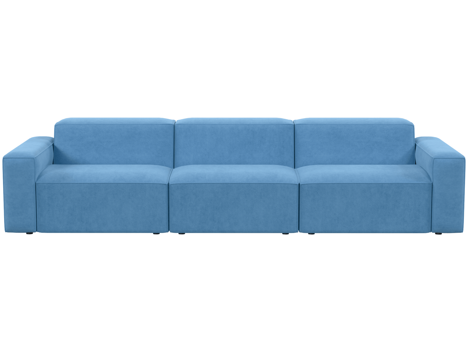 Диван трехместный Бауэн серое, вид спереди