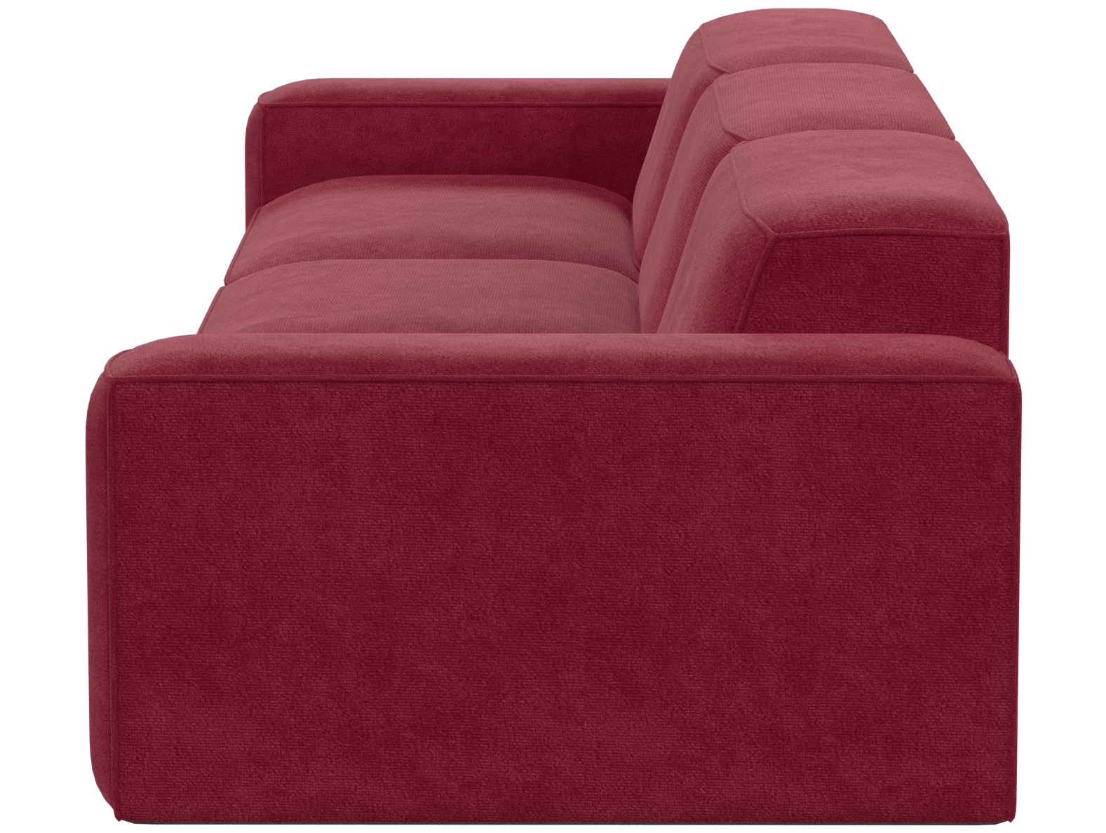 Диван трехместный Бауэн серое, вид боком