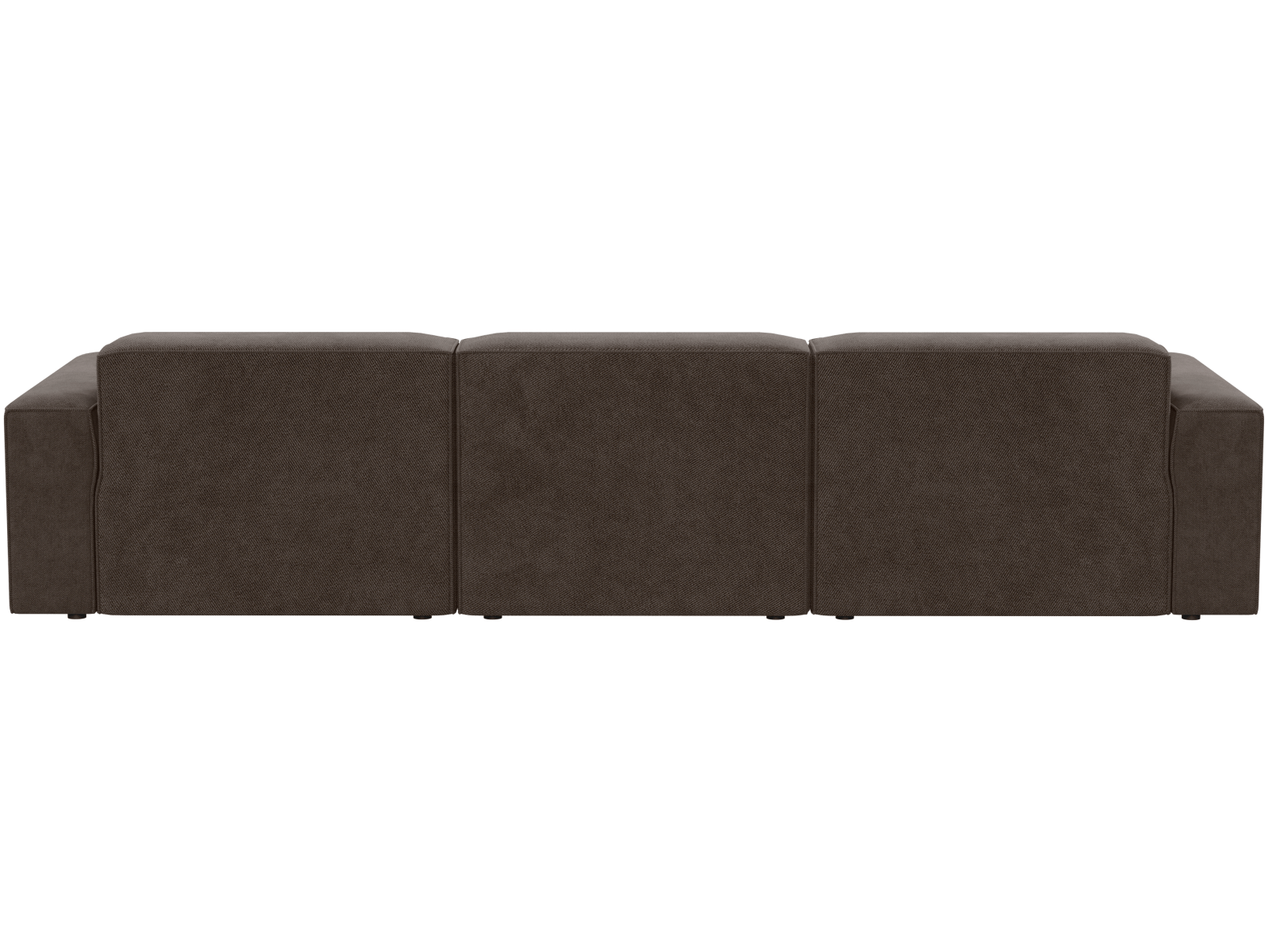 Диван трехместный Бауэн серое, вид сзади