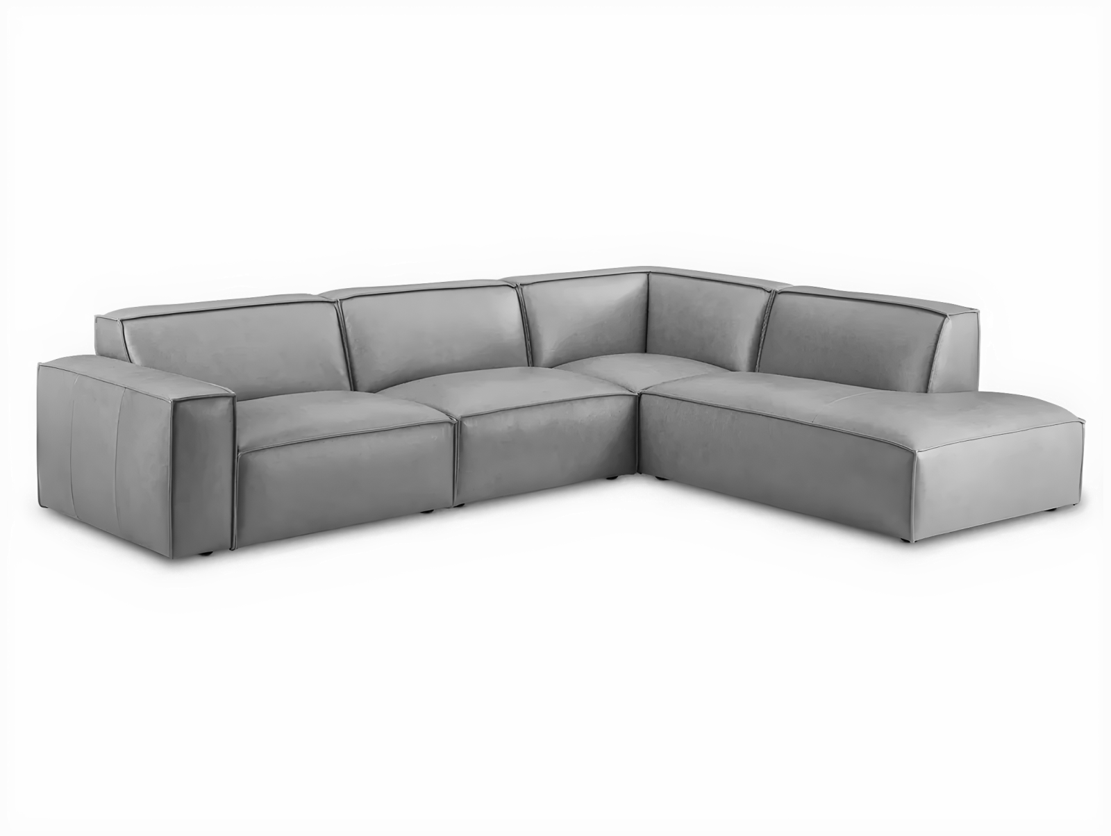 Кресло модуль Портулак серое, вид сзади