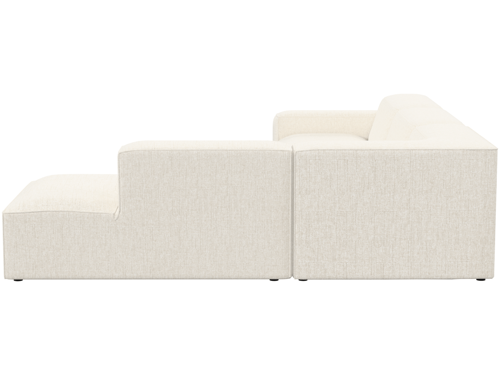 Кресло модуль Портулак серое, вид сзади