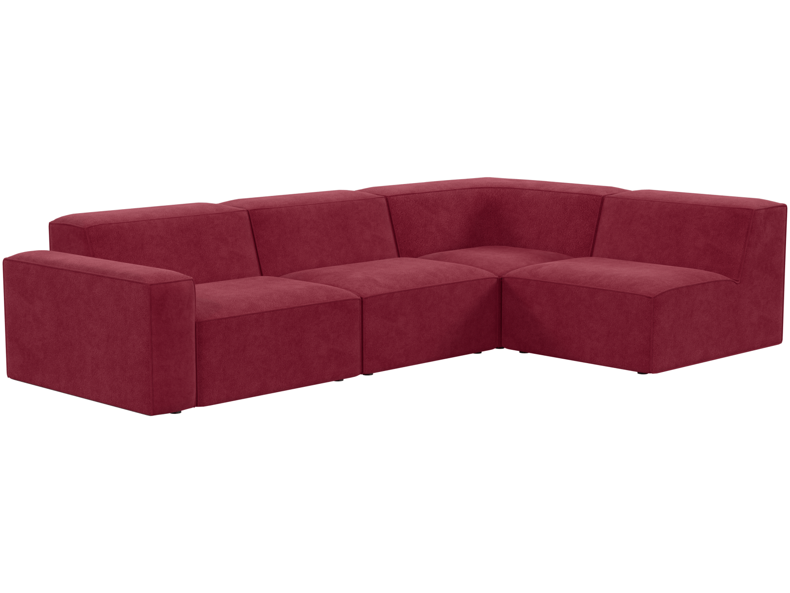 Кресло модуль Портулак серое, вид полубоком