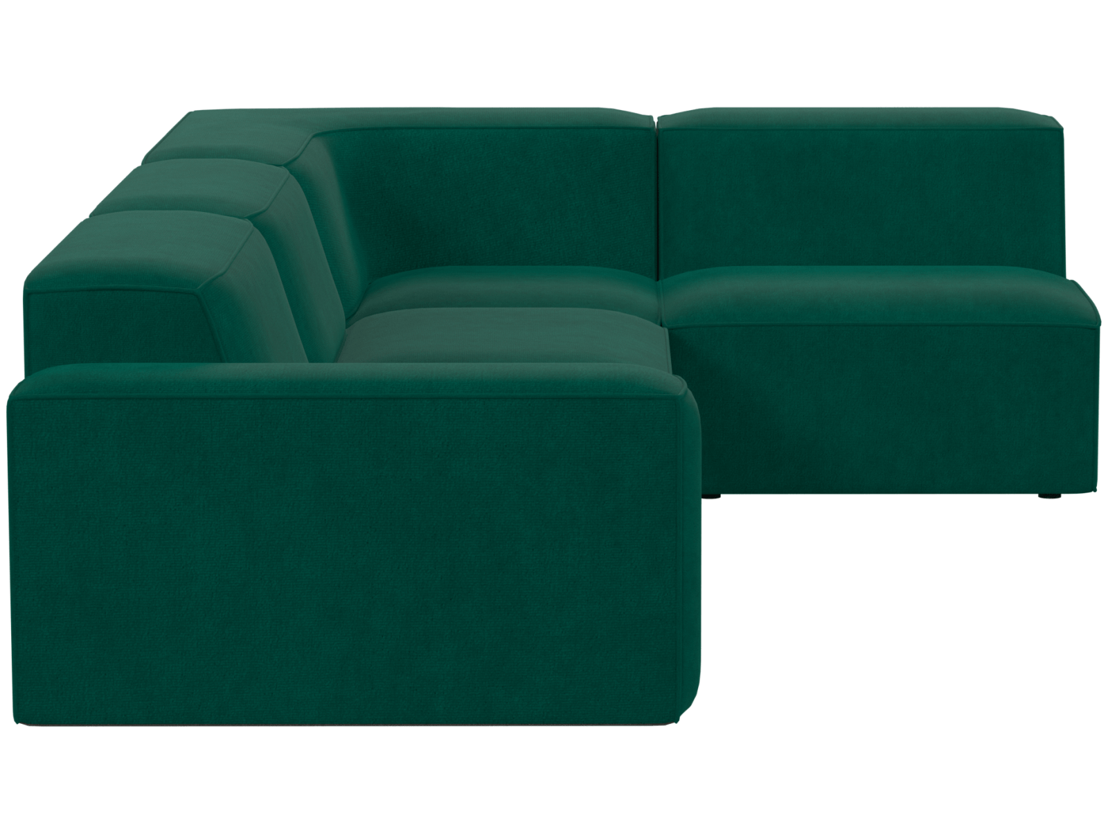 Кресло модуль Портулак серое, вид боком