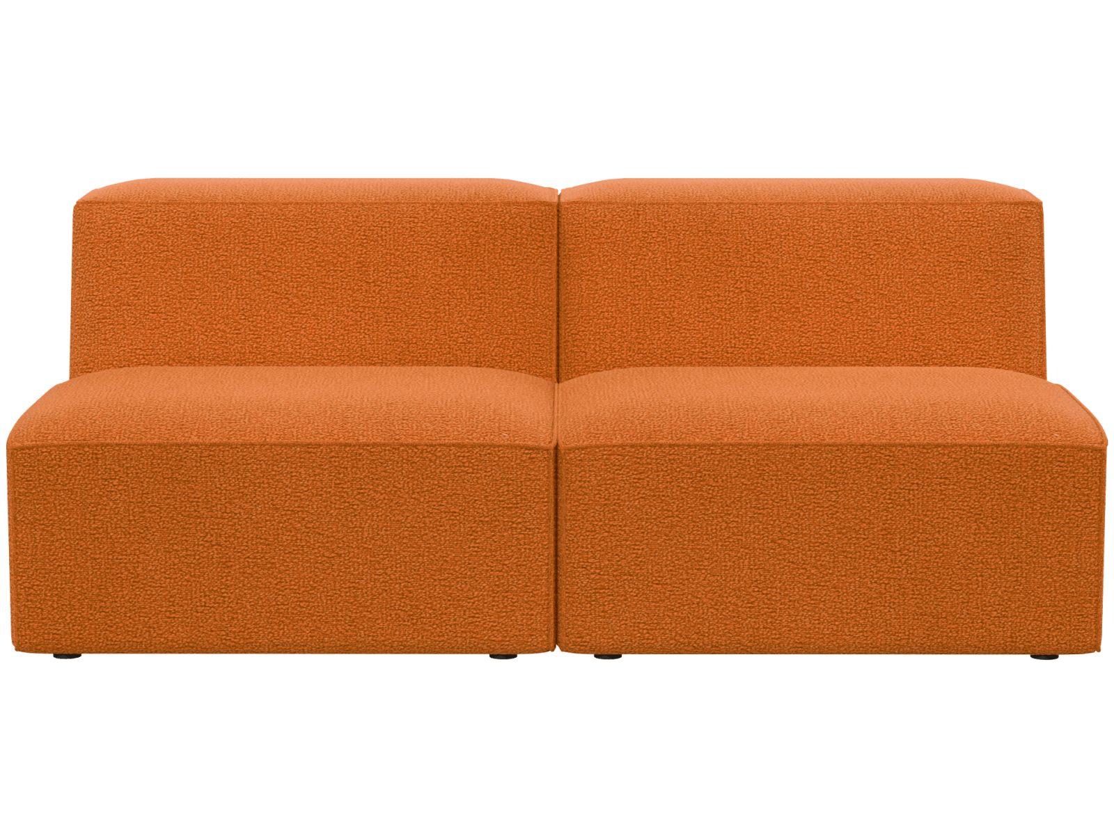 Двухместный диван Бауэн серое, вид спереди