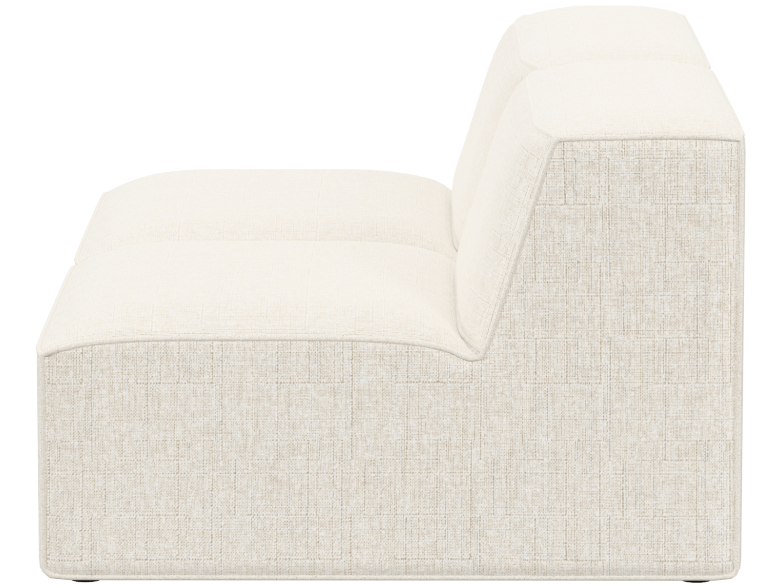 Двухместный диван Бауэн серое, вид боком