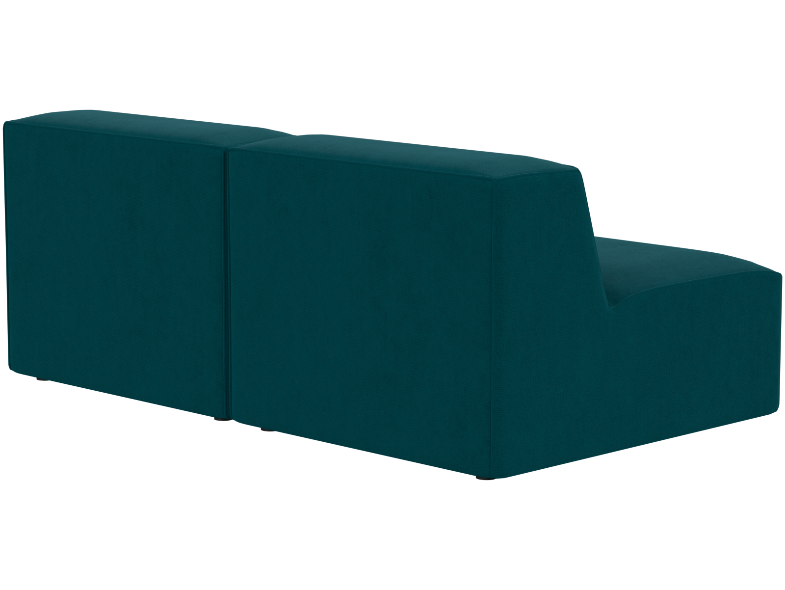 Двухместный диван Бауэн серое, вид сзади