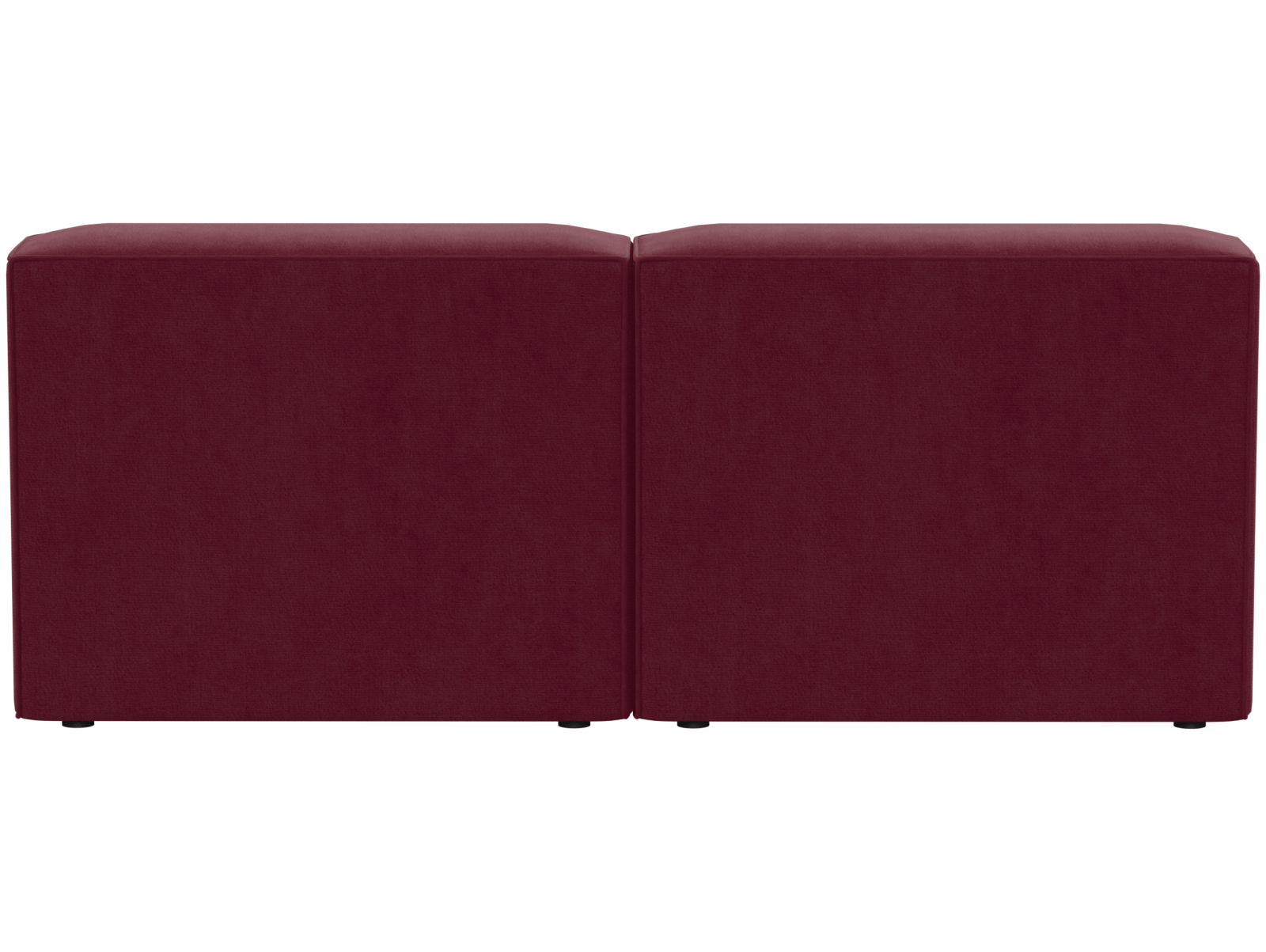 Двухместный диван Бауэн серое, вид сзади