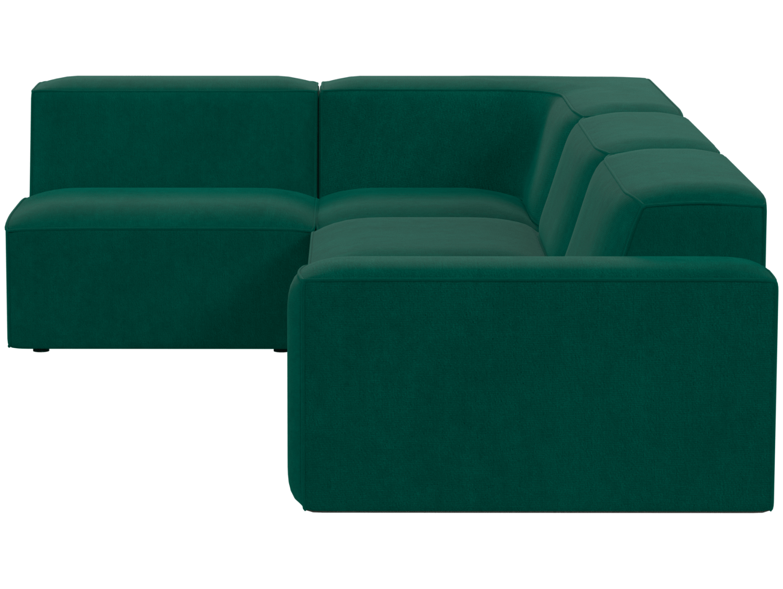 Кресло модуль Портулак серое, вид боком