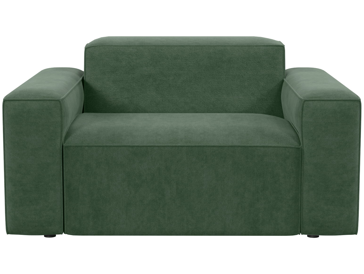 Двухместный тканевый диван Кларке серое, вид спереди