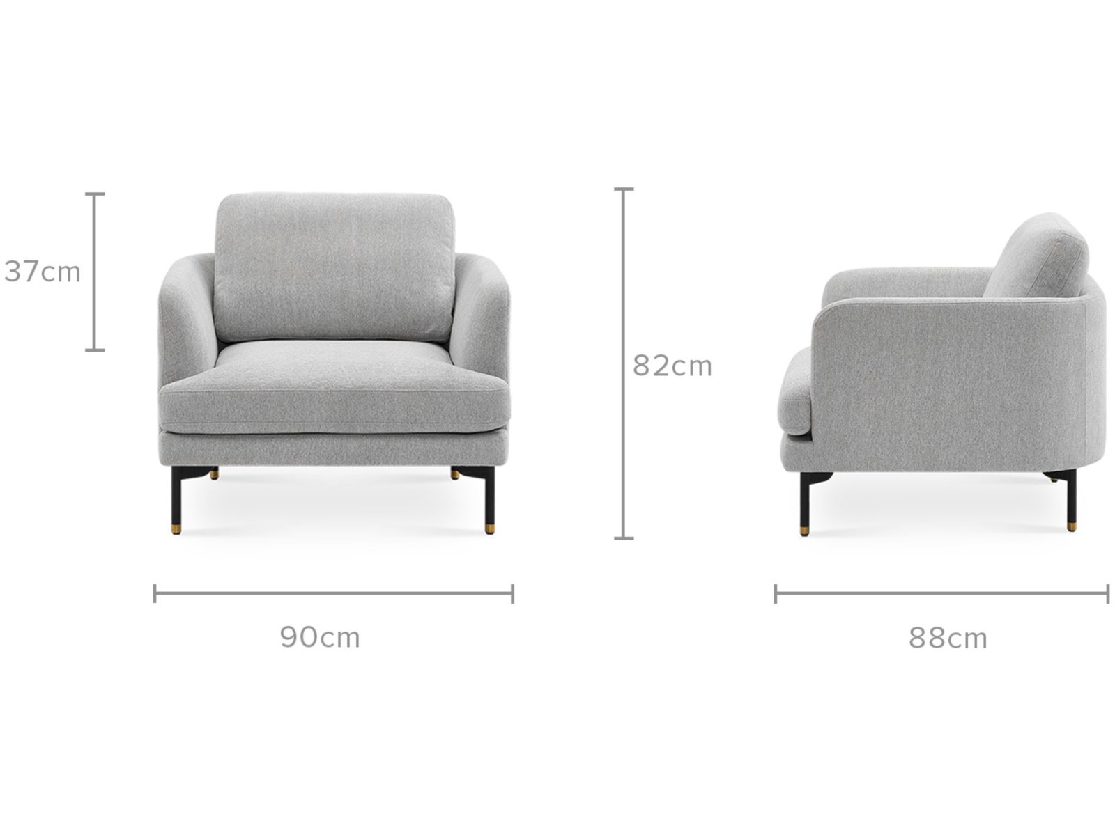 Габаритные размеры кресла модуль Портулак