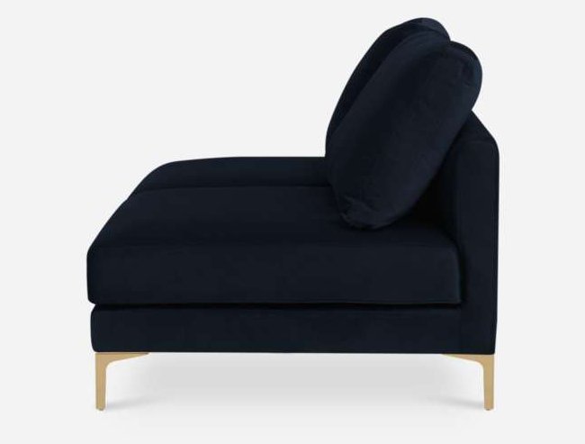 Двухместный тканевый диван Царт серое, вид боком