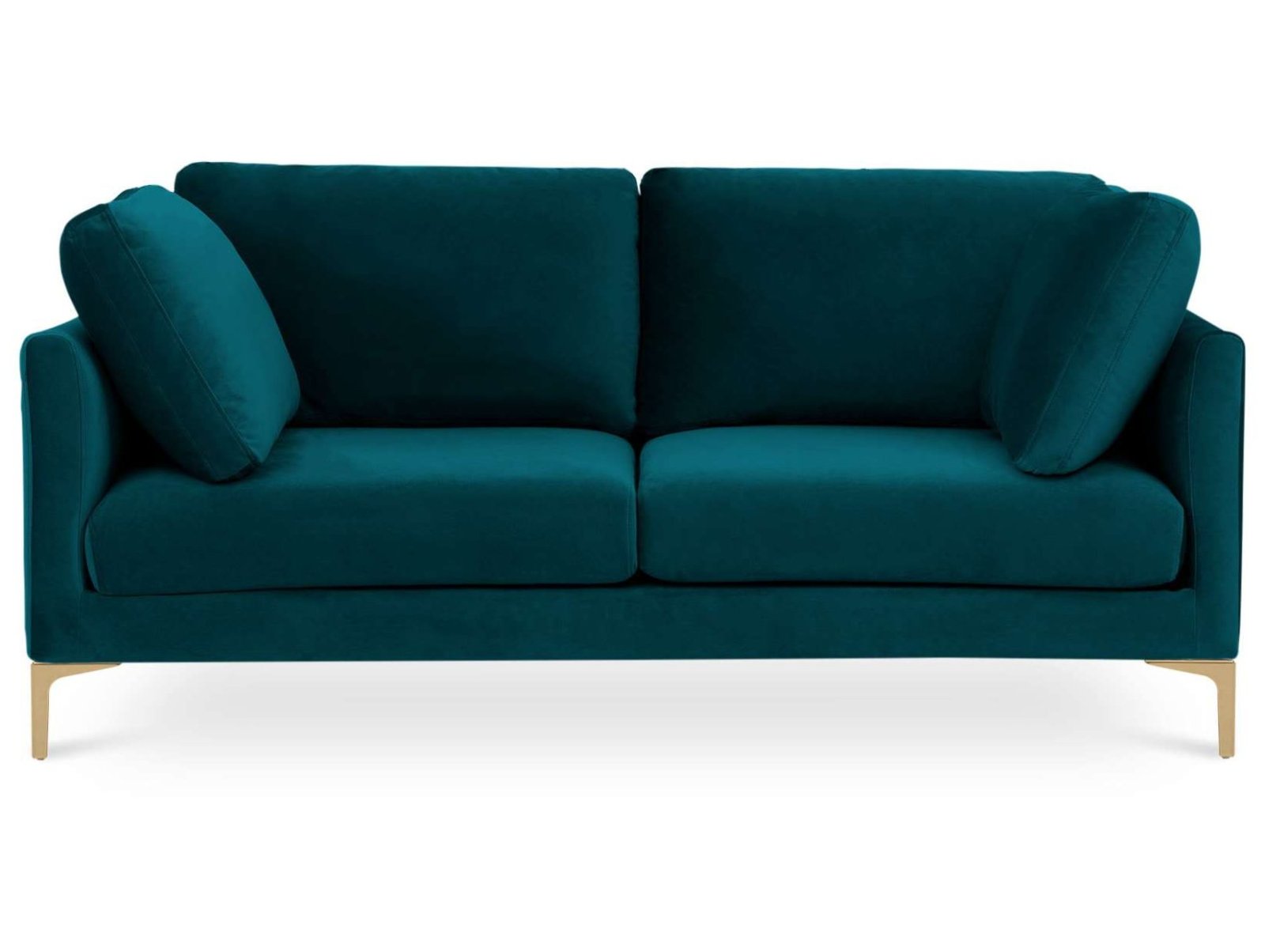 Двухместный тканевый диван Царт серое, вид спереди