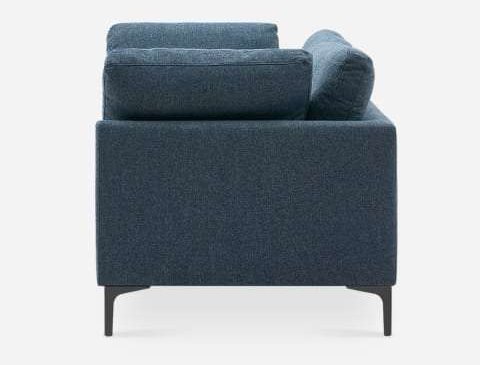 Двухместный тканевый диван Царт серое, вид полубоком