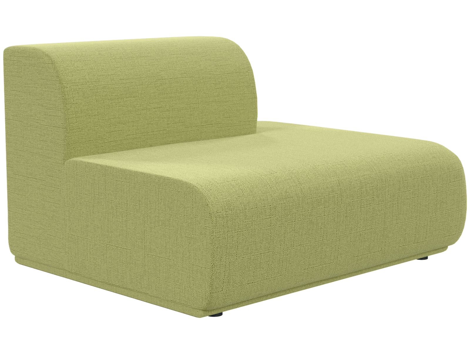 Кресло модуль Тайль серое, вид полубоком