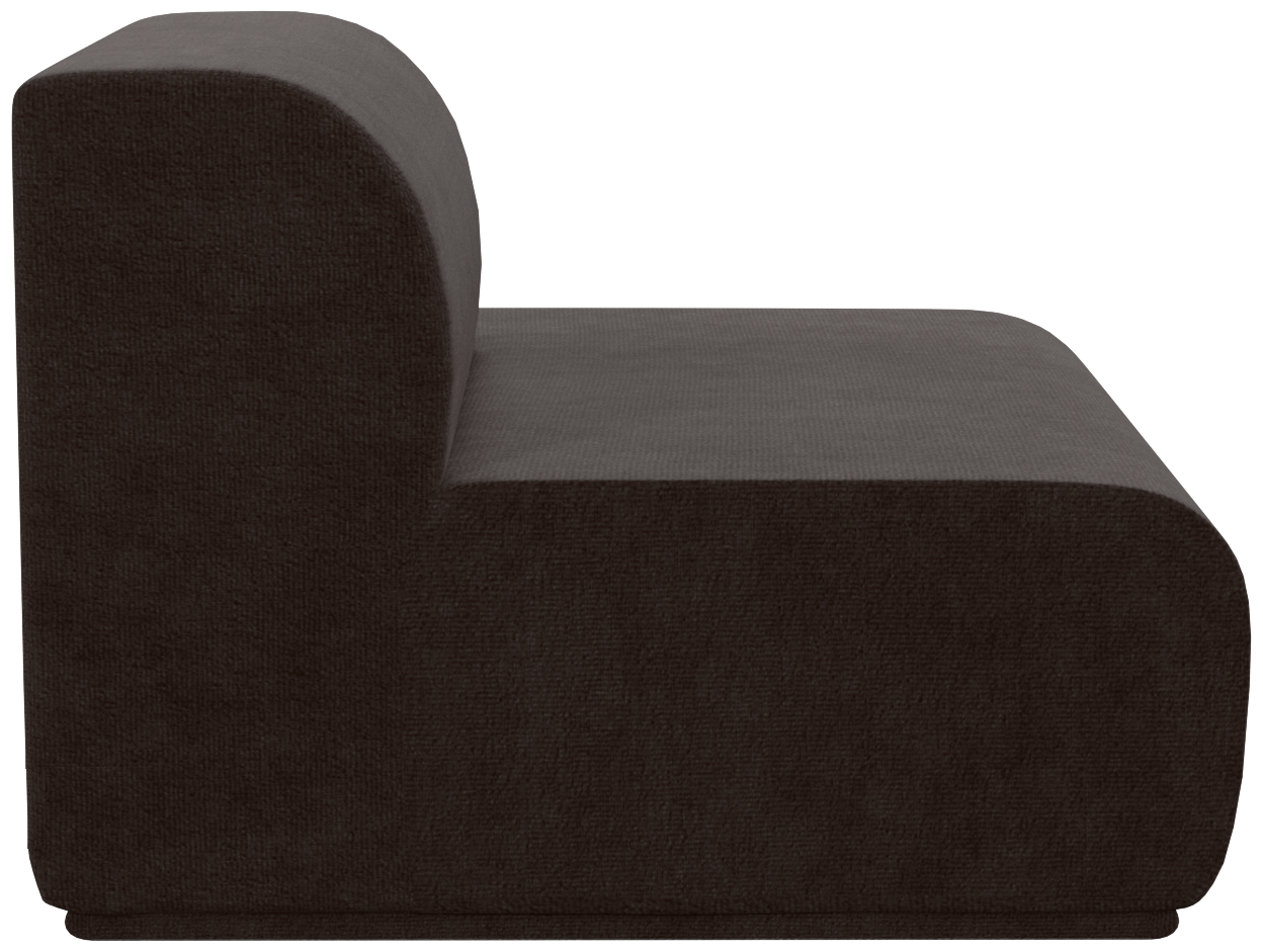 Кресло модуль Тайль серое, вид боком