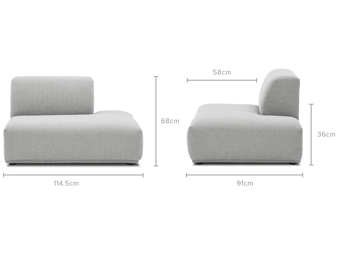 Габаритные размеры кресла модуль Портулак