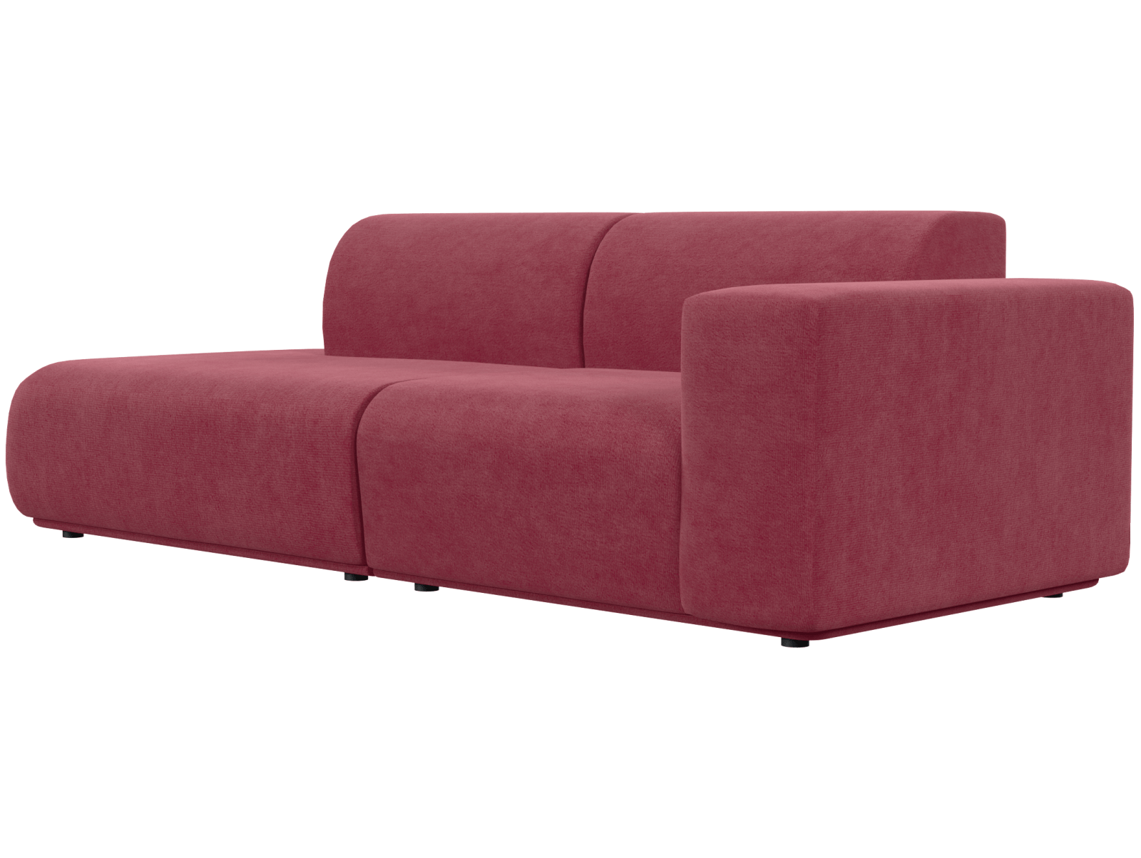 Кресло модуль Тайль серое, вид боком