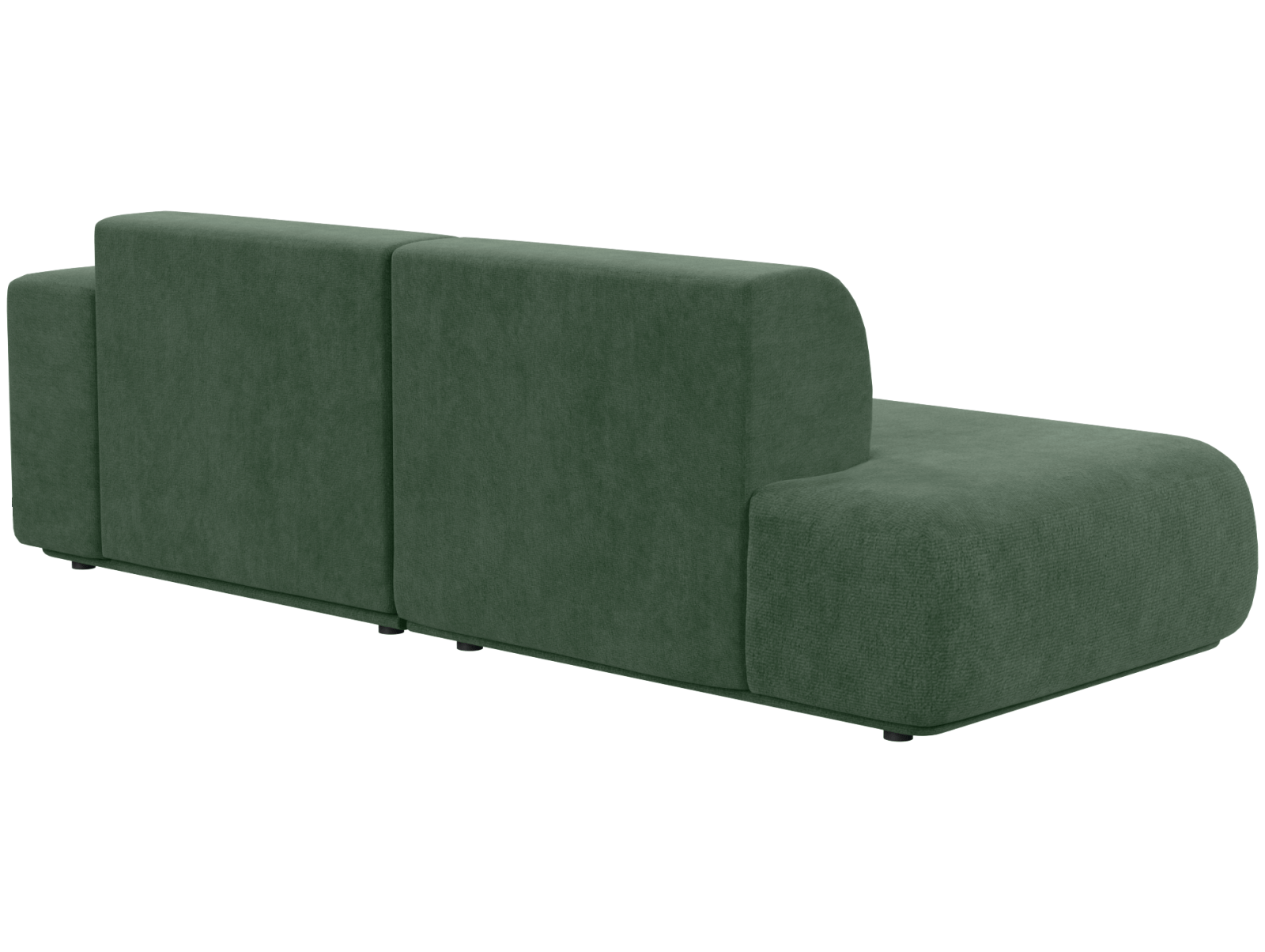 Кресло модуль Тайль серое, вид сзади