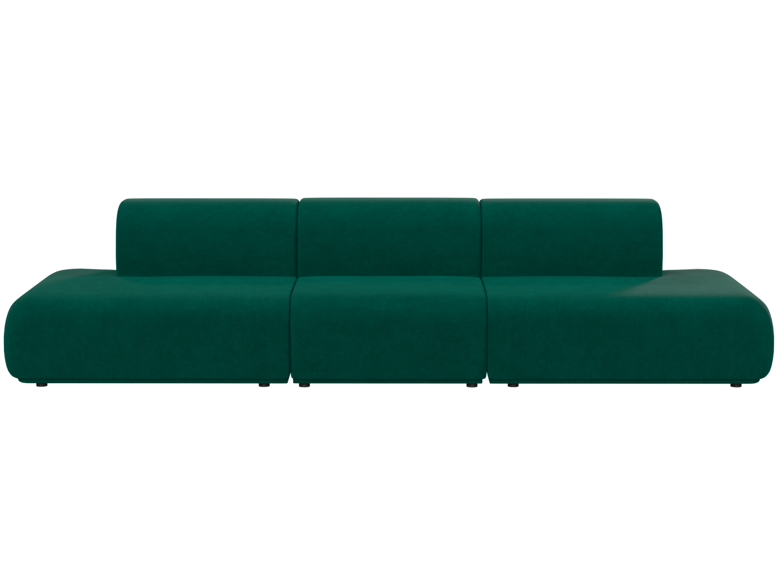 Двухместный диван Айбиш серое, вид спереди