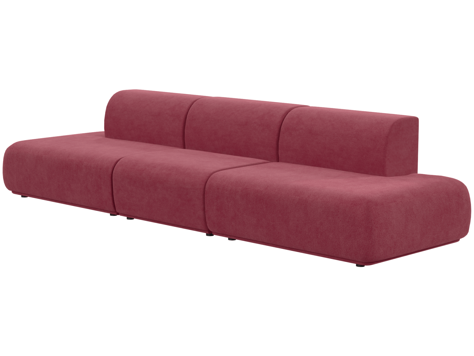 Двухместный диван Айбиш серое, вид полубоком