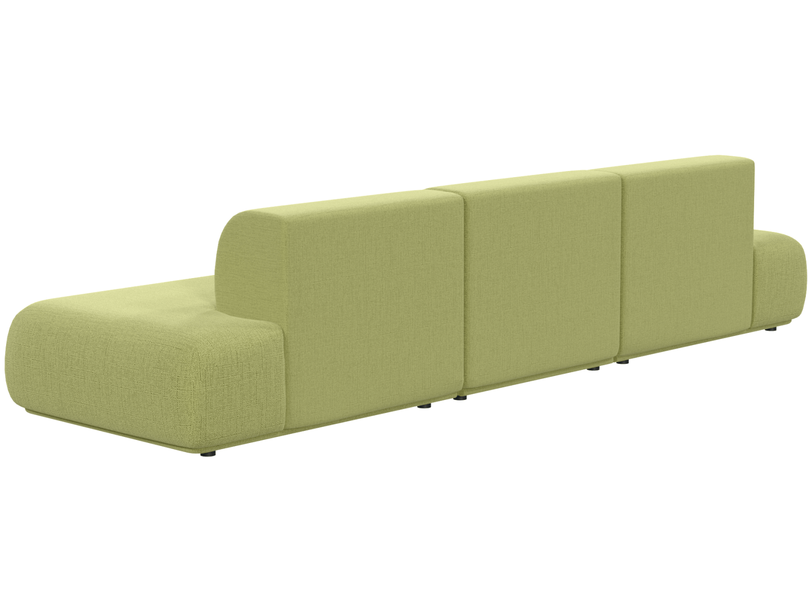 Двухместный диван Айбиш серое, вид сзади