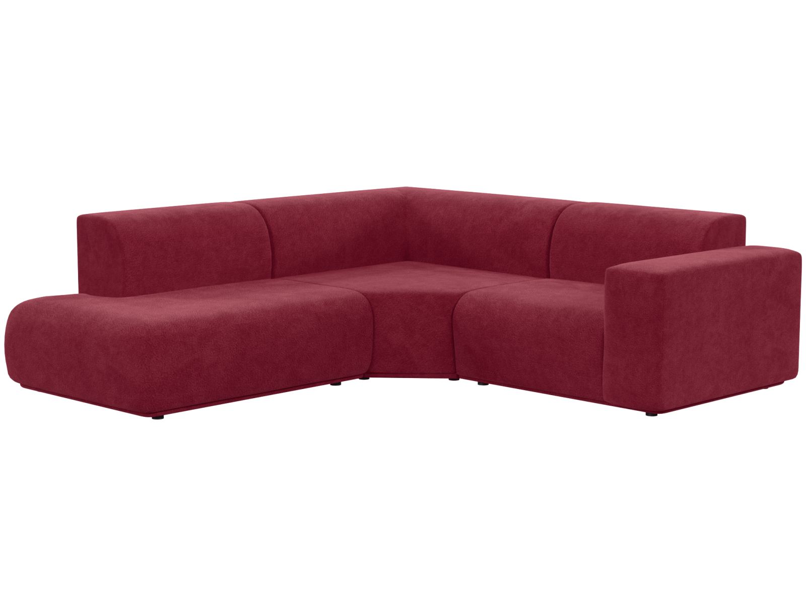 Кресло модуль Портулак серое, вид спереди