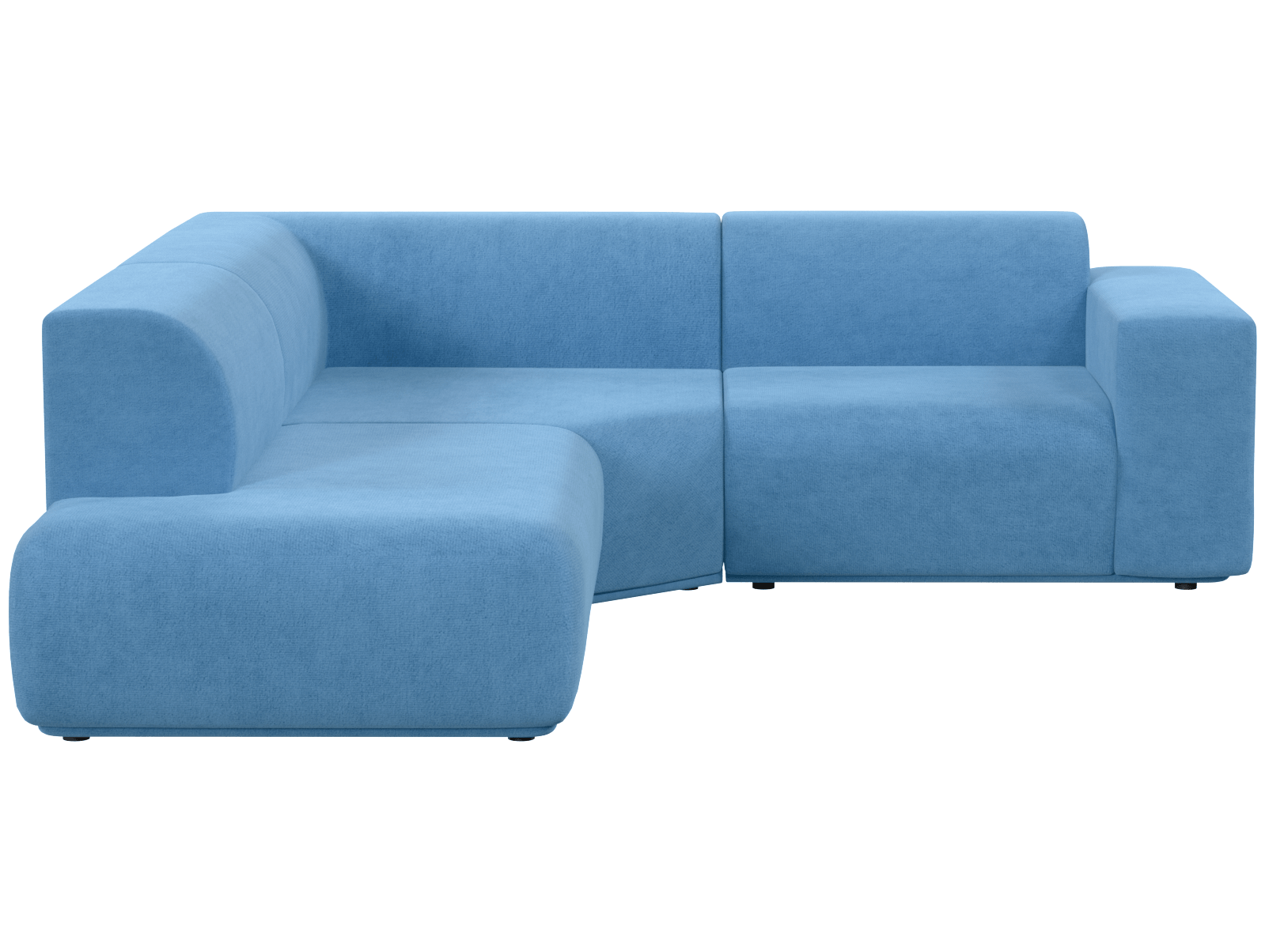 Кресло модуль Портулак серое, вид полубоком