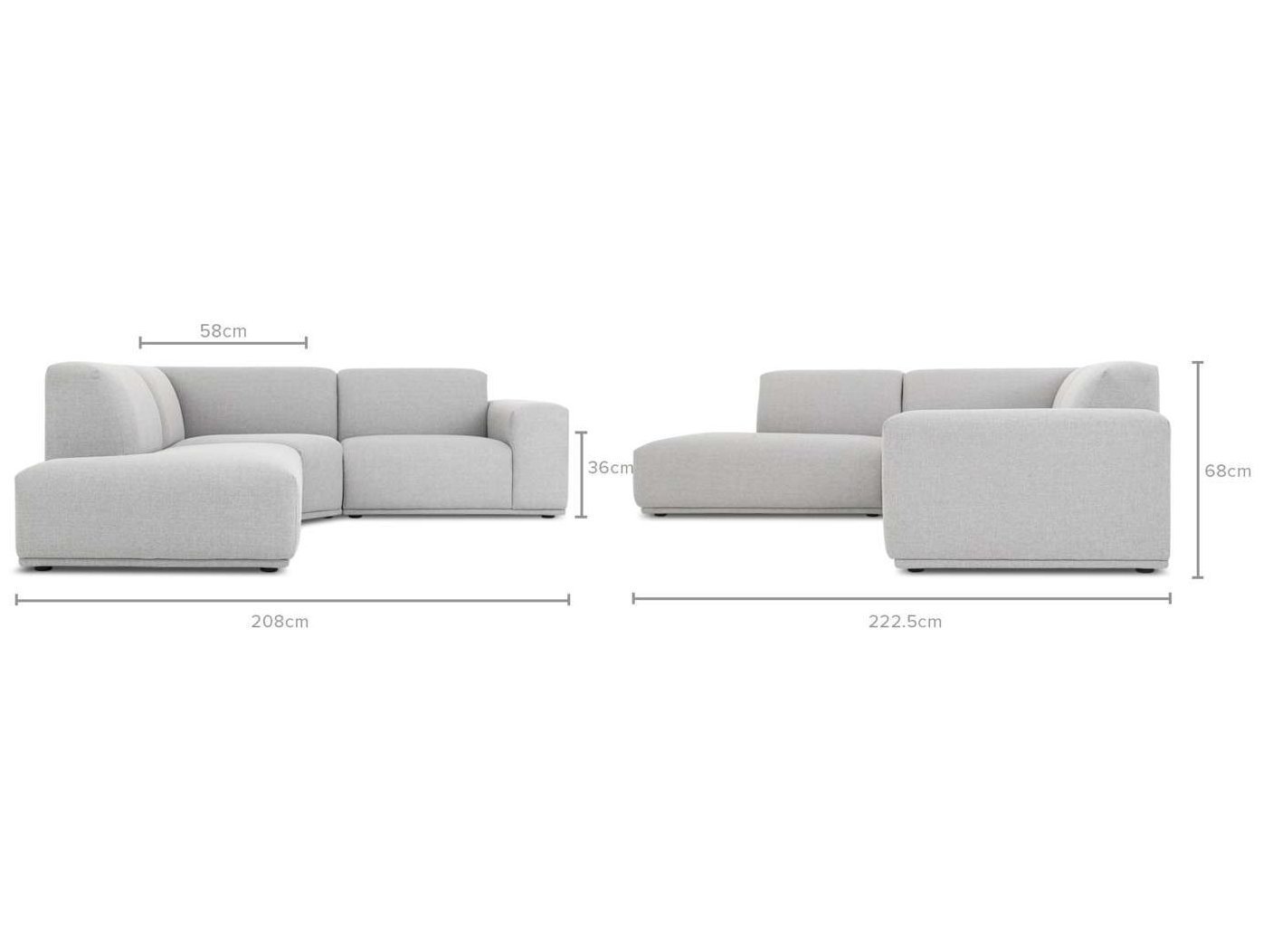 Габаритные размеры кресла модуль Портулак