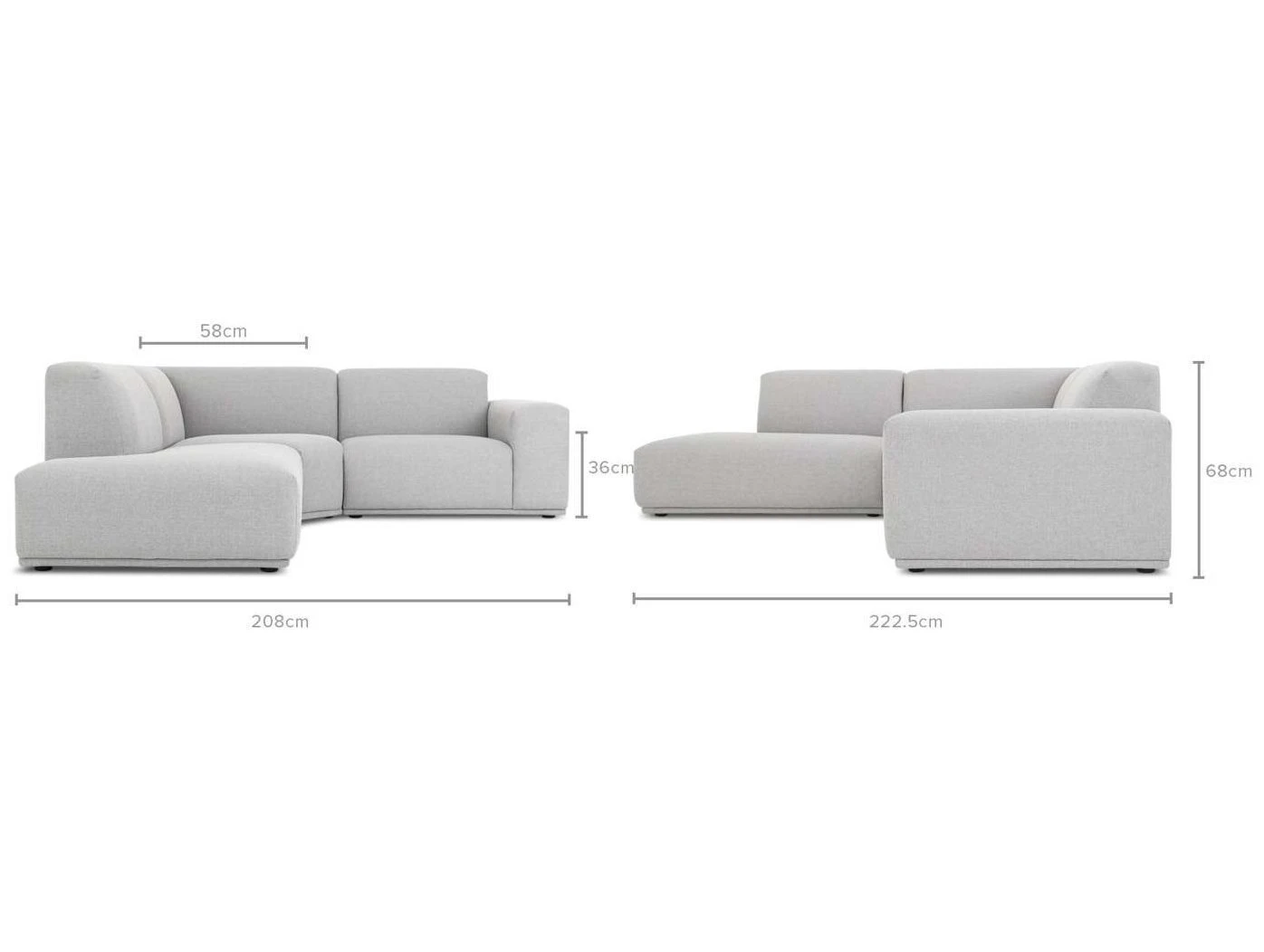 Габаритные размеры кресла модуль Портулак