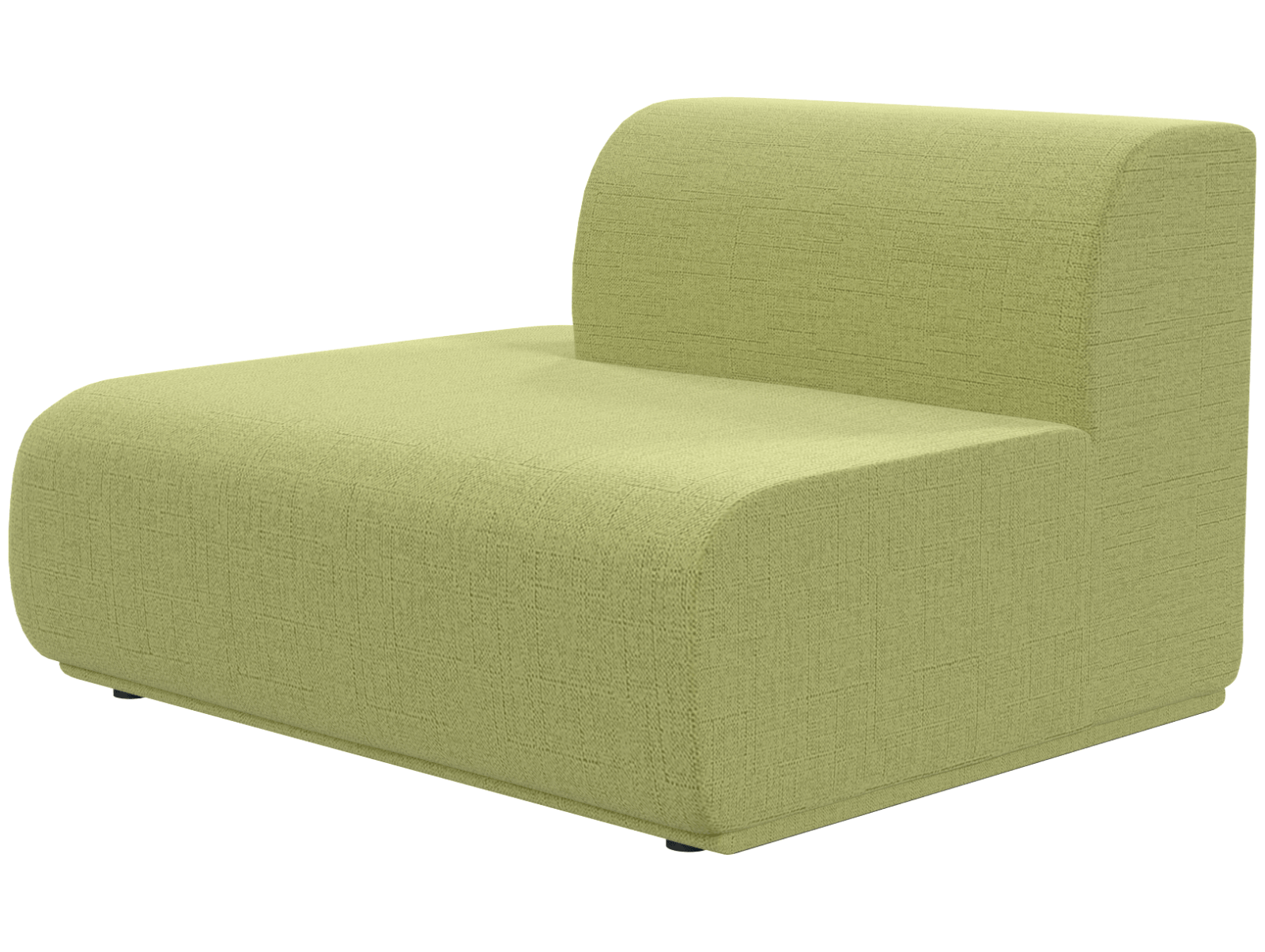 Кресло модуль Тайль серое, вид полубоком