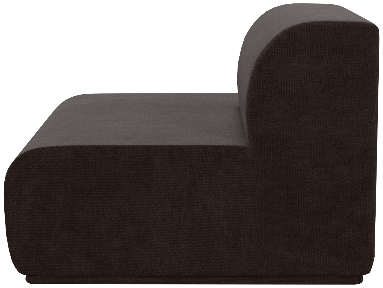 Кресло модуль Тайль серое, вид боком